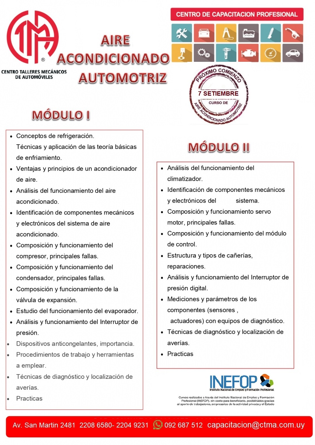 Inicio del curso de Alineación Automotriz - CTMA